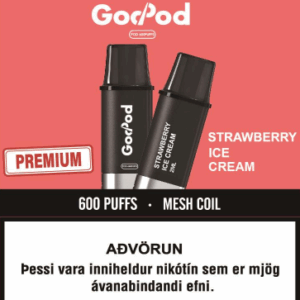 GodPod - Strawberry Ice Cream (2X ÁFYLLINGAR)