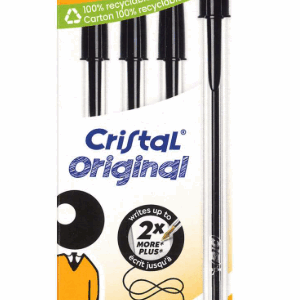 BIC PENS CRISTAL 4PACK - BLACK